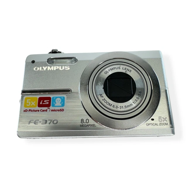 OLYMPUS FE FE-370 8.0MP Digital Camera Silver For Parts