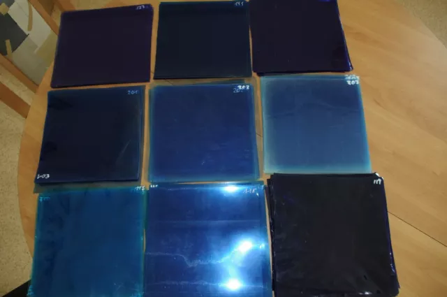 18 Farbfolien im Set PAR56, FARBFILTER Color Mix Blue/Blau 19 x 19cm