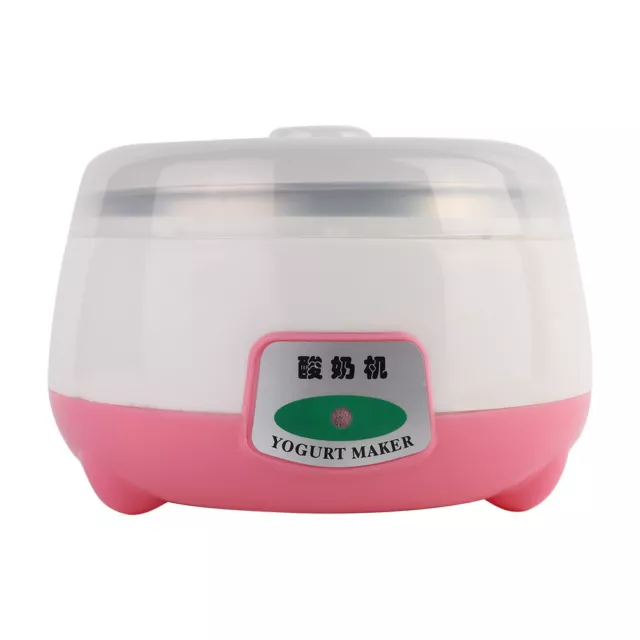 (Pink)220v 1L Stainless Steel Liner Mini Electric Automatic Yogurt Maker Mach SD