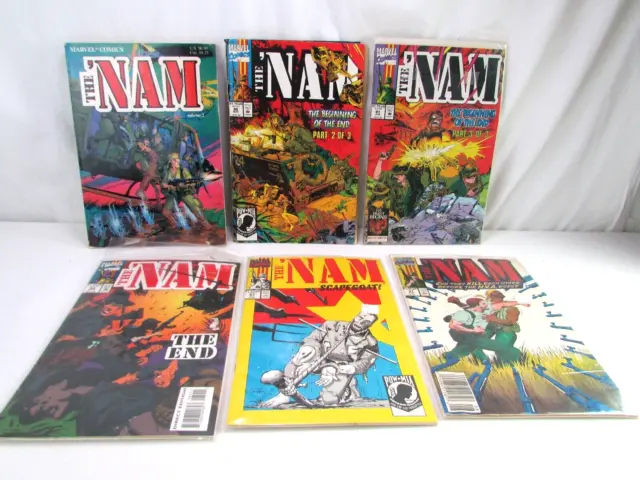 Lot of (6)- Marvel The 'Nam Comics #'s 47,61,80,81,84 and Volume 2
