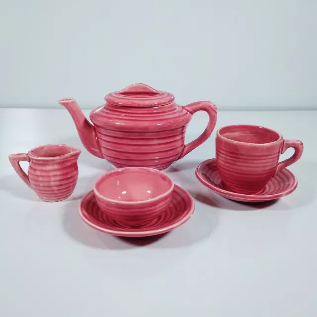 Vintage Miniature, Teapot, Milk Jug Teacup, Saucer, Bowl And Plate - England