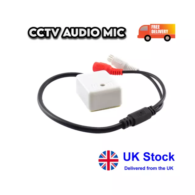 CCTV Self Adhesive Voice Audio MIC Microphone with RCA Output for CCTV NVR DVR 3