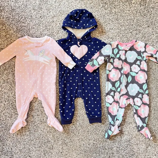 Carter’s Baby Girl Winter Fleece Bundle (Size 6M)
