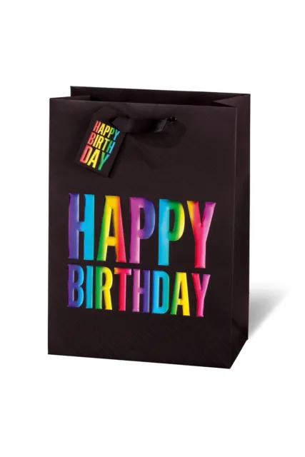 Tasche groß - A4-Format - 36x26x14 cm - BSB - Rainbow - Happy Birthday