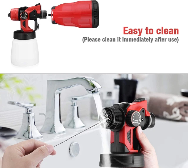 Paint Sprayer Upgraded 750 Watt High Power Home Electric Spray 3 Sparay Patterns 7