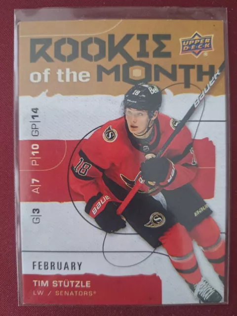 Tim Stutzle /499 ROOKIE OF THE MONTH 2020-21 Upper Deck Game Dated Moments #R-2