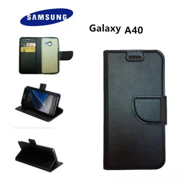 COVER CUSTODIA A LIBRO PER Samsung Galaxy A40 ECO PELLE