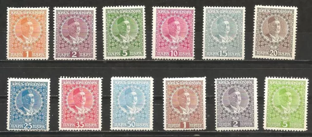 Montenegro 1913 King Nicholas I set MLH Scott#99-110