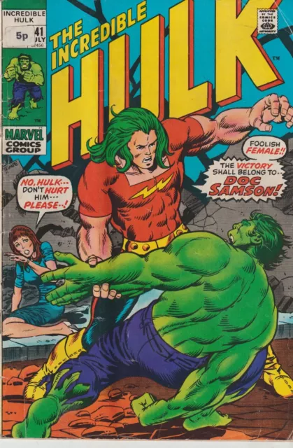 Marvel Comics Incredible Hulk #141 (1971) 1St Print G 1St Doc Samson