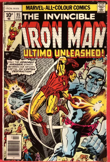 Invincible Iron Man #95 Ultimo Unleashed UK Price Variant (1976) Marvel Comics