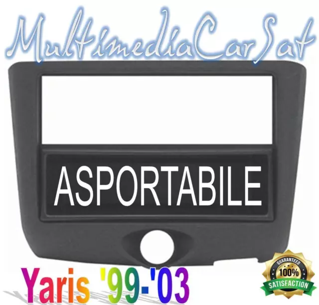 Mascherina Autoradio 1 2 Doppio DIN Yaris Prima Serie da 99-03 Cassetto 3396