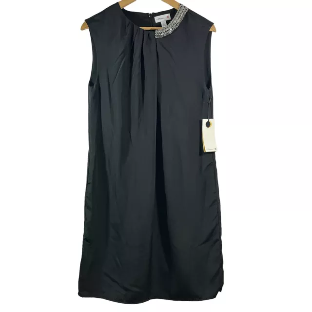 3.1 Phillip Lim For Target Black Shift Dress Bedazzled Neckline LBD M