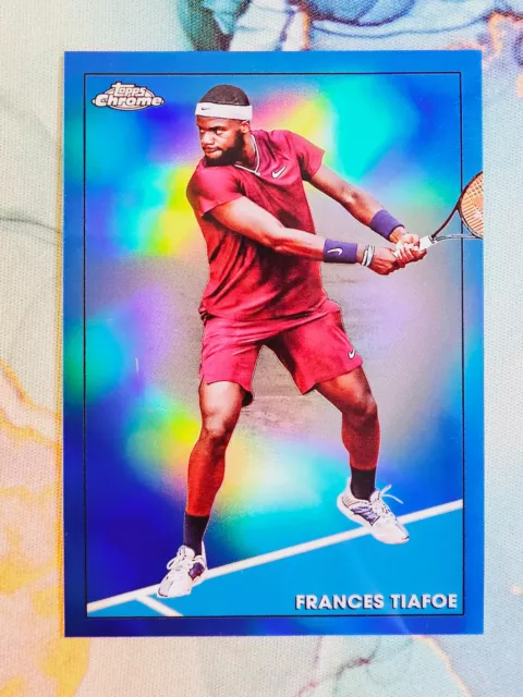 Frances Tiafoe Blue Refractor /99 2021 Topps Chrome Tennis Rookie RC