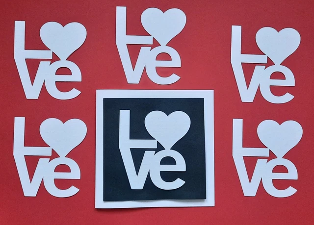 6 Love Card Making Toppers Shapes Sentiments Valentine Card Making Scrapbooking