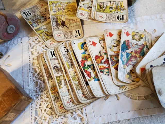 Ancien Jeu De Cartes La Vache / Tarot J. David à Paris - XIXe Vers 1900 - Rare