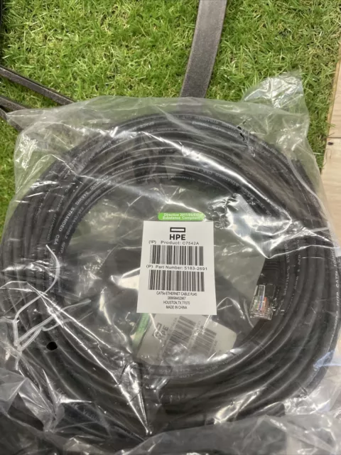 #19. Lot 10 Ps. HP 15.2m/50ft CAT5 RJ45 M/M Ethernet Cable 3