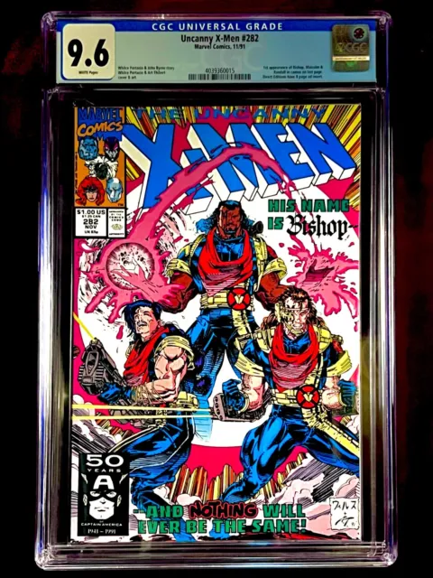 Uncanny X-Men #282 CGC 9.6 WHITE Marvel 1991 Key 1st appearance of Bishop