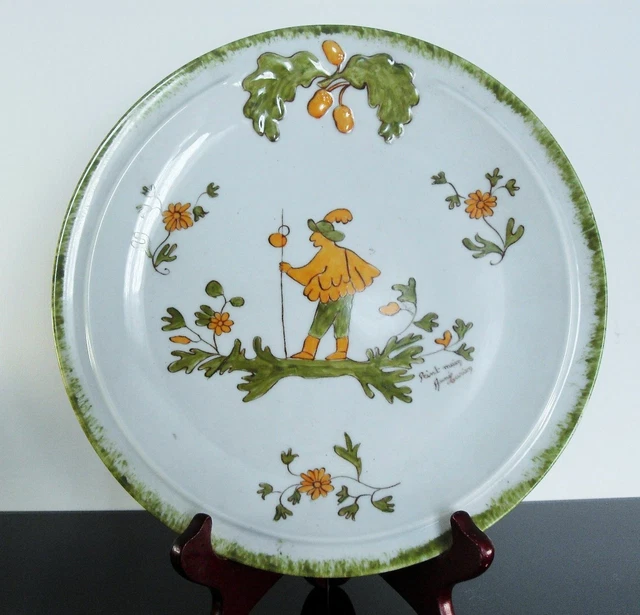 Faience De Moustiers Ferrat Assiette A Decor A La Pillement