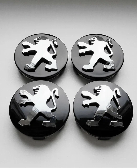 Set Di 4 Coprimozzi Universali Da 56mm | Tappi Centro Ruota In ABS Per Auto - Nero E Galvanizzato