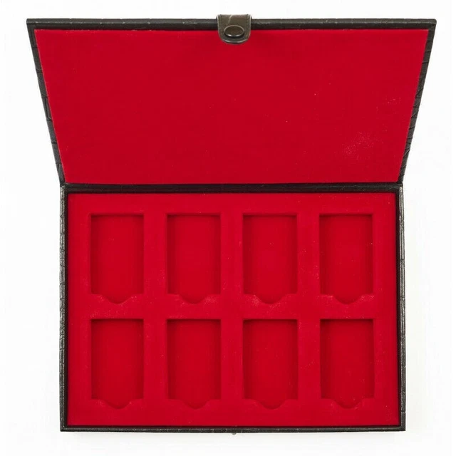 Zippo Lighter Collectors Leather Display Case Fits 8 Standard Lighters Gift Box