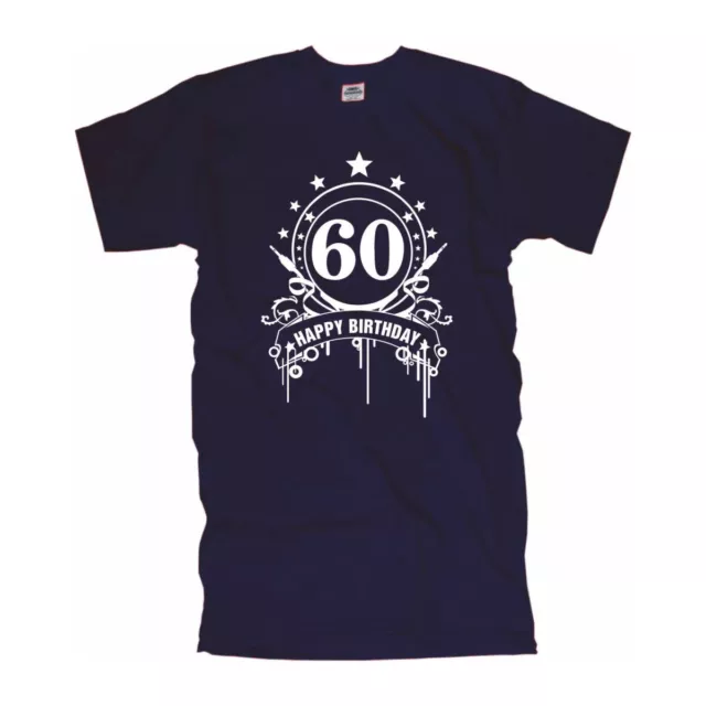 Happy Birthday 60 Geburtstags Funshirt Geschenk zum 60. Geburtstag 4XL navy