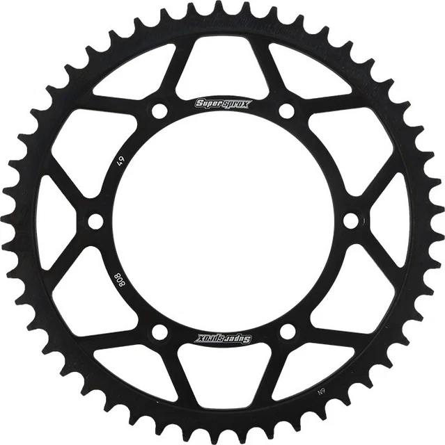Supersprox Rear Steel Sprocket 49T Black RFE-808-49-BLK