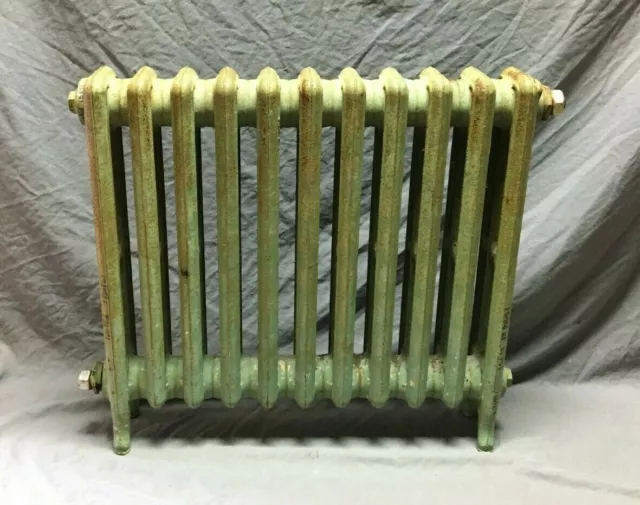 Antique Hot Water Radiator 11 Sections Cast Iron Old 5x26x29 Heating VTG 944-21B
