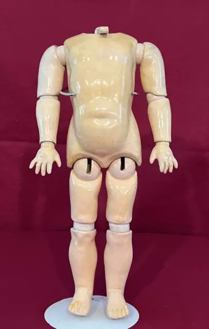 Super Nice Antique German Composition Ball-Jointed Doll Body For Bisque Head