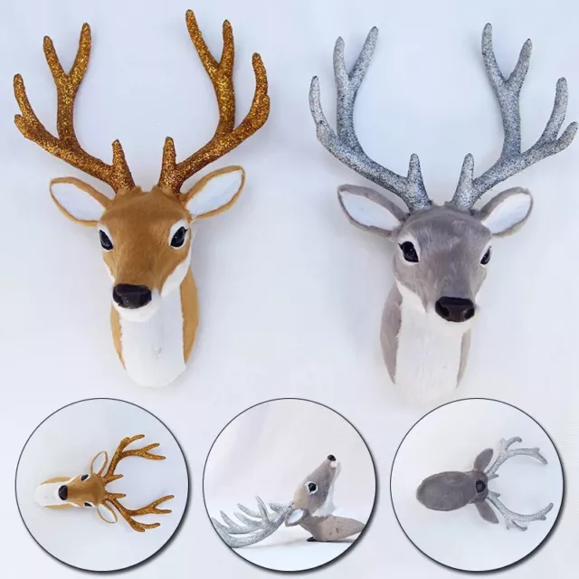 Cute Deer Stag Head Christmas Decoration Wall Hanging Beautiful Home Decor