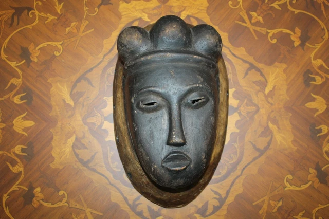 Old Antique Fine Wooden Punu Mukudj Okuyi African Mask Tribal Art Ceremonial 11"