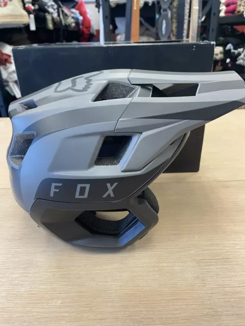 Fox Racing DROPFRAME Pro MIPS Downhill MTB Bicycle Helmet - Black/Grey Size S
