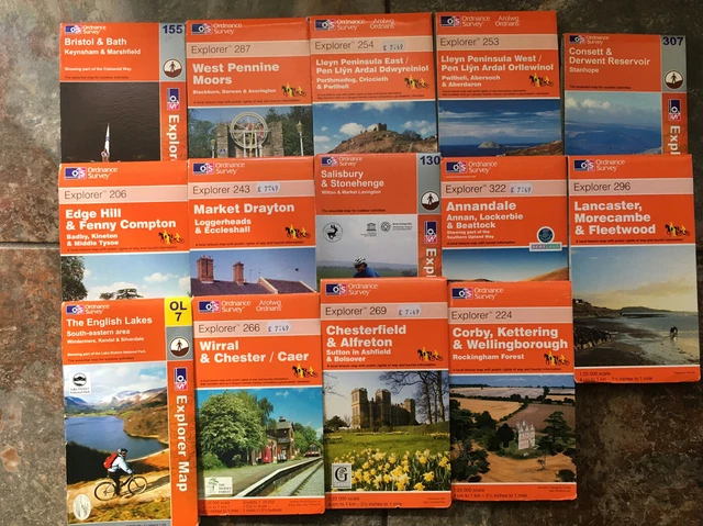 EXPLORER OS ORDNANCE Maps They Have Missing Barcodes PRICE IS FOR ONE ...