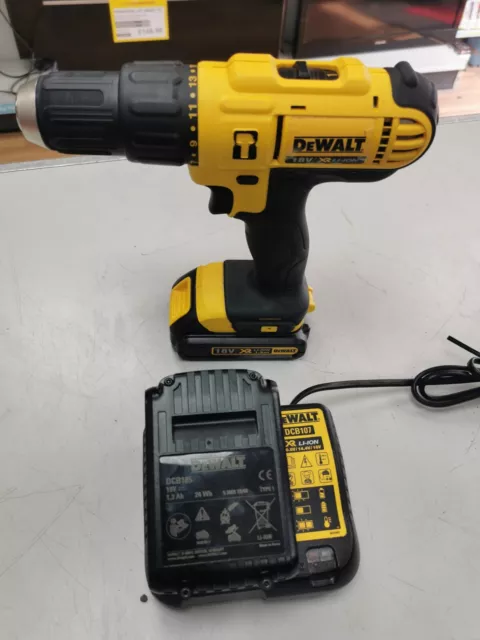 DeWalt DCD776 XR 18V Combi Drill with 1.5Ah + 2x 1.3Ah Batteries & Charger