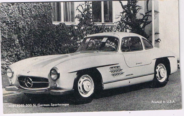 Mercedes Advertising Card 300 SL German Sportscoupe Arcade Card