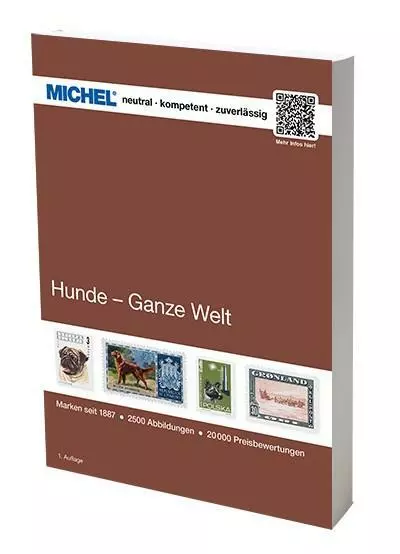 Michel Katalog HUNDE - Ganze Welt 2018, 328 Seiten kpl. in Farbe! NAGELNEU!