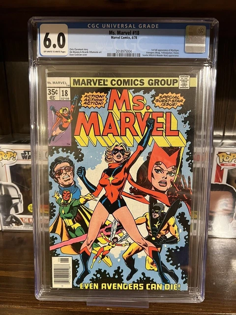1978 Ms Marvel #18 Cgc 6.0 Fine 1St Appearance Of Mystique X-Men Rare Key Wow