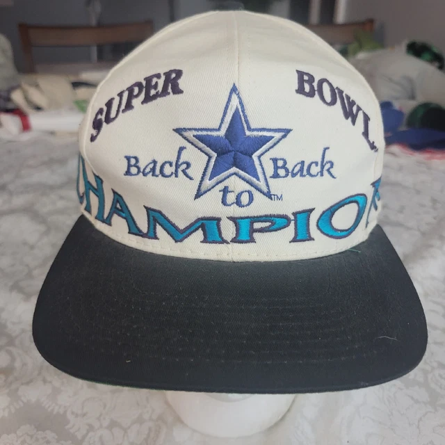 Vintage Dallas Cowboys Hat Cap Snap Back Logo 7 Back To Back Super Bowl Champion