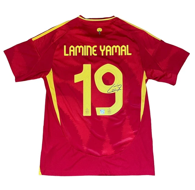 SPAIN-HOME SHIRT EURO2024-LAMINE Yamal Signed with COA EUR 450,00