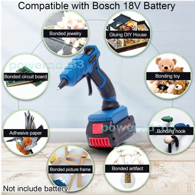 Rechargeable Cordless Fast Preheating Hot Glue Gun Kit with 30PCS Glue  Sticks