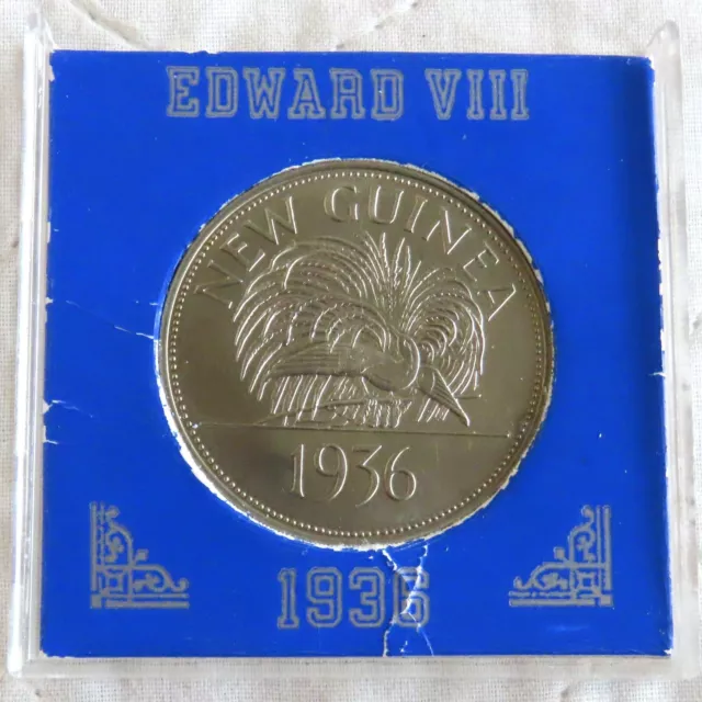 NEW GUINEA 1936 EDWARD VIII PROOF PATTERN MILLED EDGE CROWN - cased