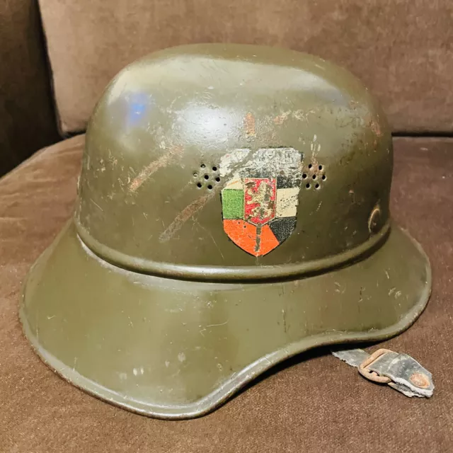 Rare Original WWII WWI German Helmet M16-18 Bulgarian legion PVHZ Good Condition