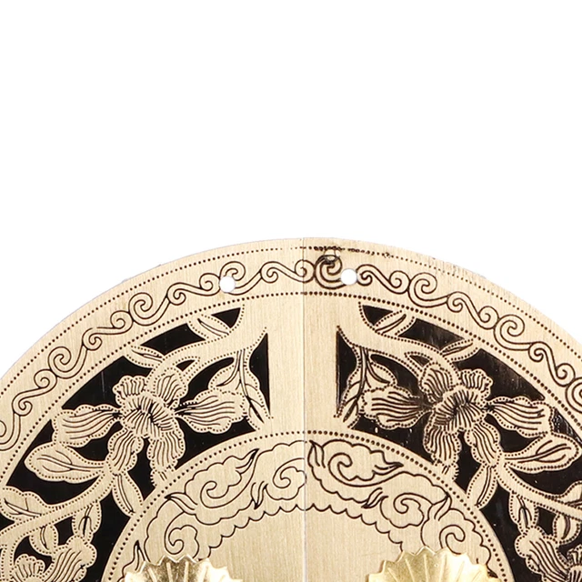 11cm Brass Flower Pattern Knob Round Shape Door Handle For Cabinet Wardrobe L OB
