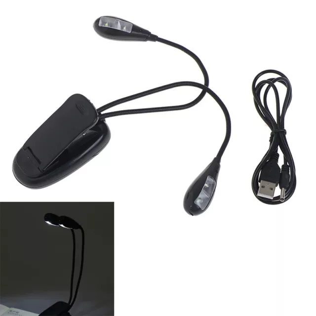 Adjustable goosenecks clip on LED lamp for music stand and book reading light*wf