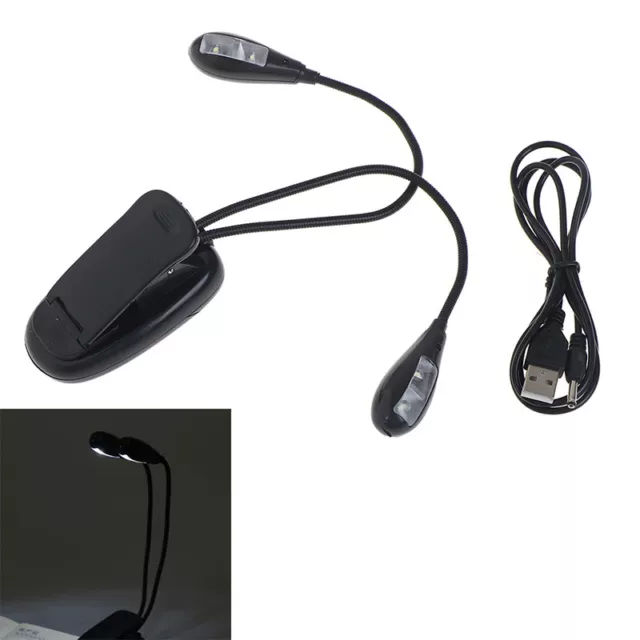 Adjustable goosenecks clip on LED lamp for music stand and book reading ligh-xd