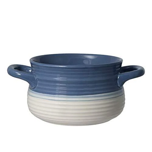 Rio Double Handled Soup Bowl, Blue Rio Double Handled Soup Bowl, Blue