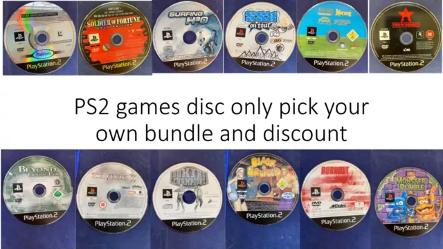 Sony Playstation 2 (PS2) Disc only games pick your own bundle and discount