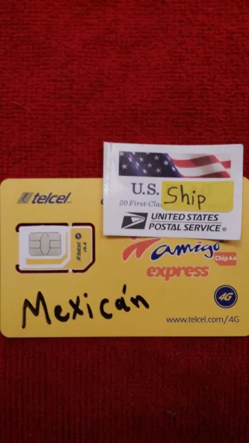 Telcel MEXICO TULUM ALREADY ACTIVATED  AREA 984 SIM Card for UNLIMITED CALLS,SMS