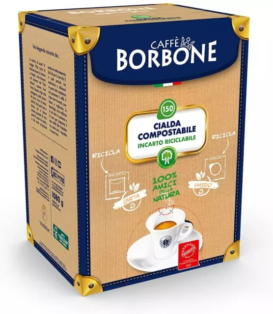 750 Cialde Compostabili Caffe Borbone Miscela Nera Nero ESE 44mm Filtro Carta 2