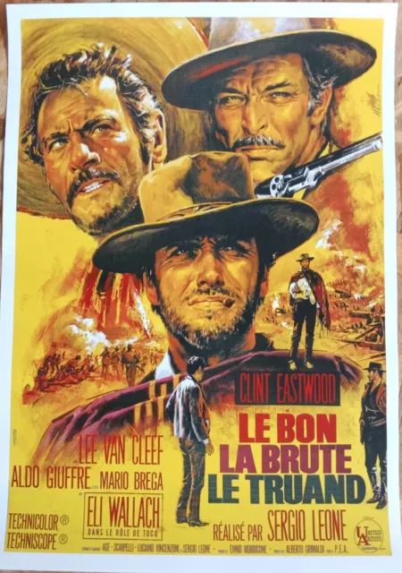 Affiche du film "Le bon, la brute, le truand" avec Clint Eastwood - 29,7 x 42 cm