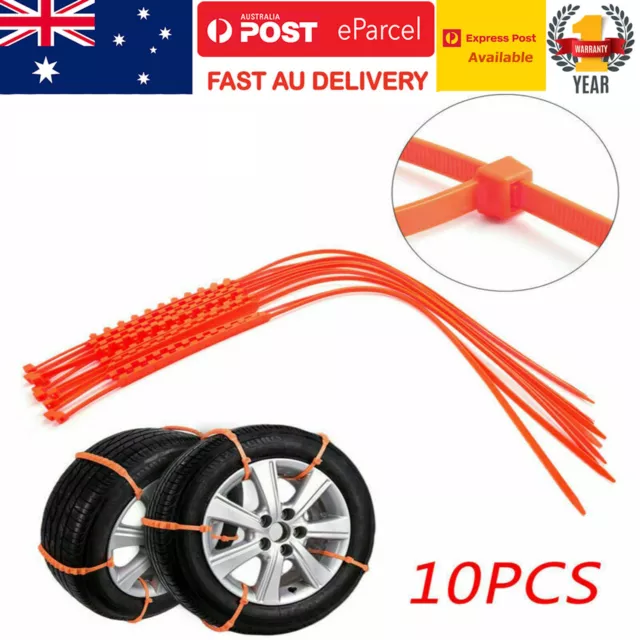 10 Pcs Winter Anti-skid Safety Mud Ice Snow Chains For Car /SUV/Truck Tire Wheel
